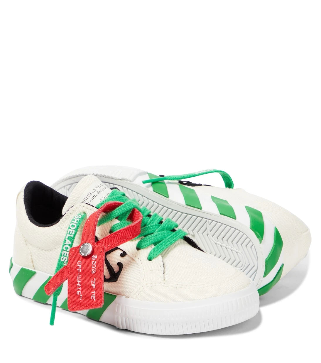 Off-White Kids - Low Vulcanized deri spor ayakkabı
