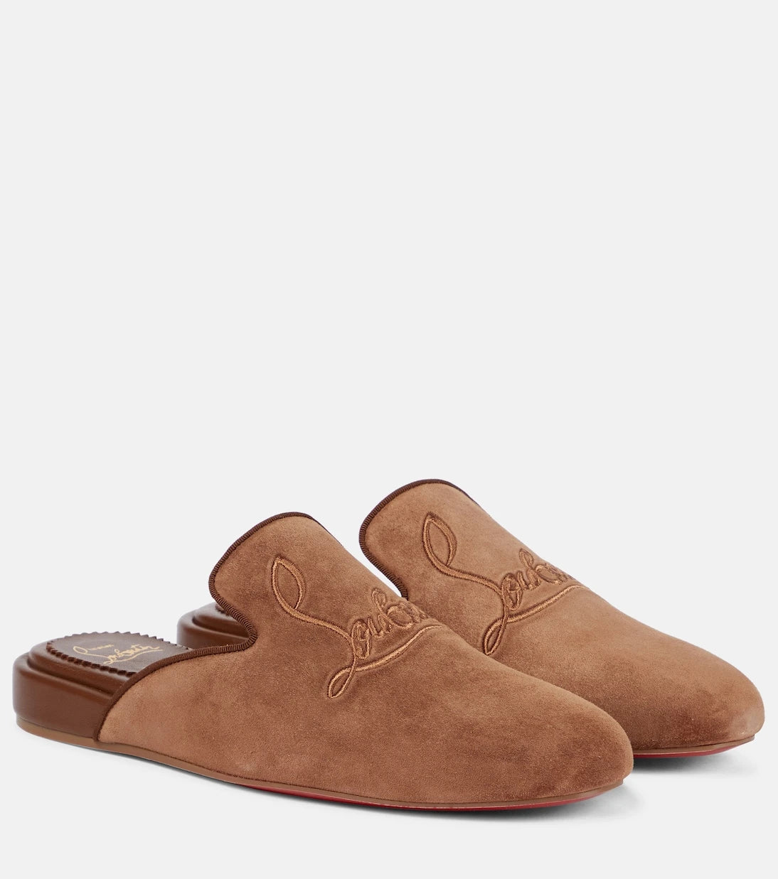 Christian Louboutin - Navy Coolito Donna suede slippers