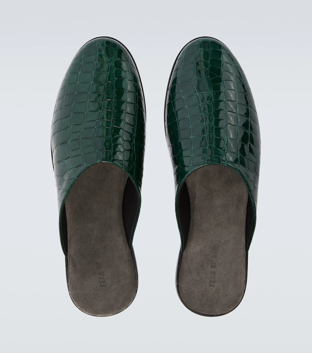 Fear of God - Croc-effect leather mules