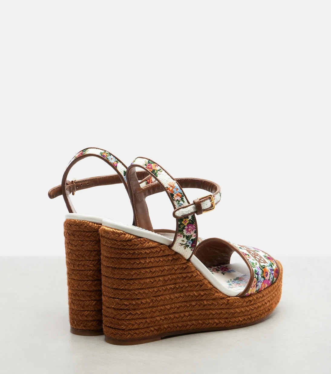 Dolce&Gabbana - Floral embroidered espadrille wedges