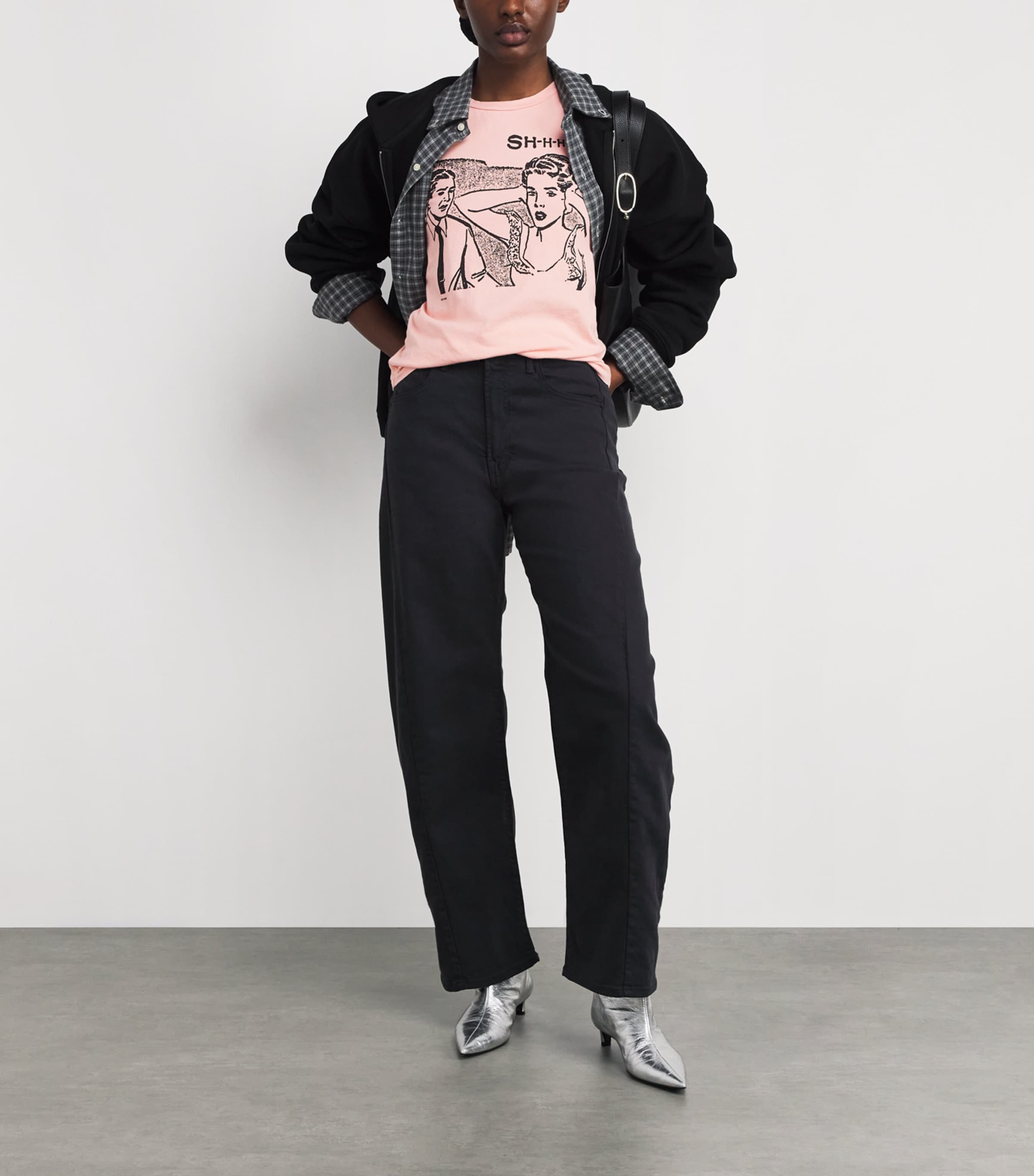 MOTHER Pink The Boxy Goodie T-Shirt