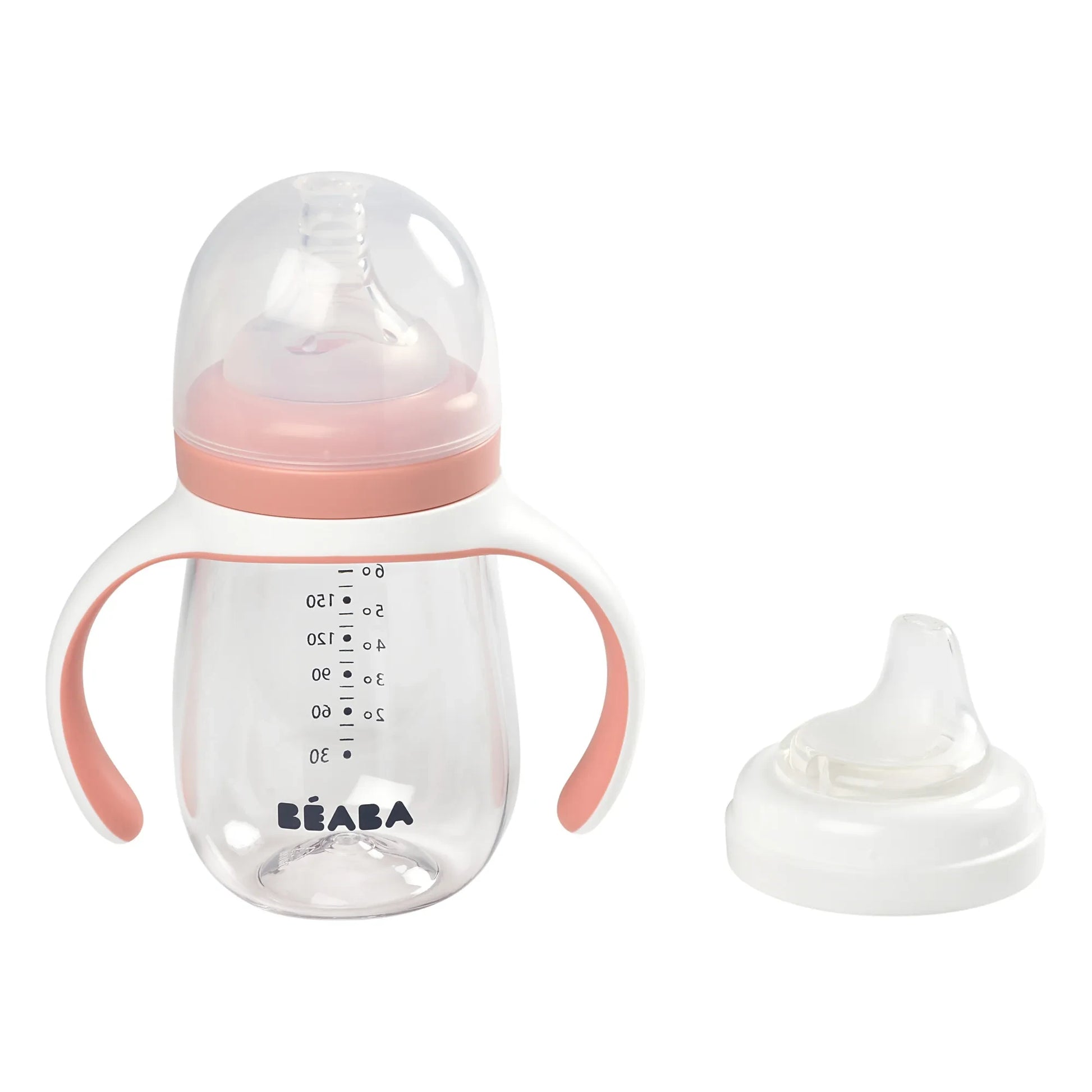 Béaba - 2-in-1 Learning Baby Bottle 240 ml | Dusty Pink