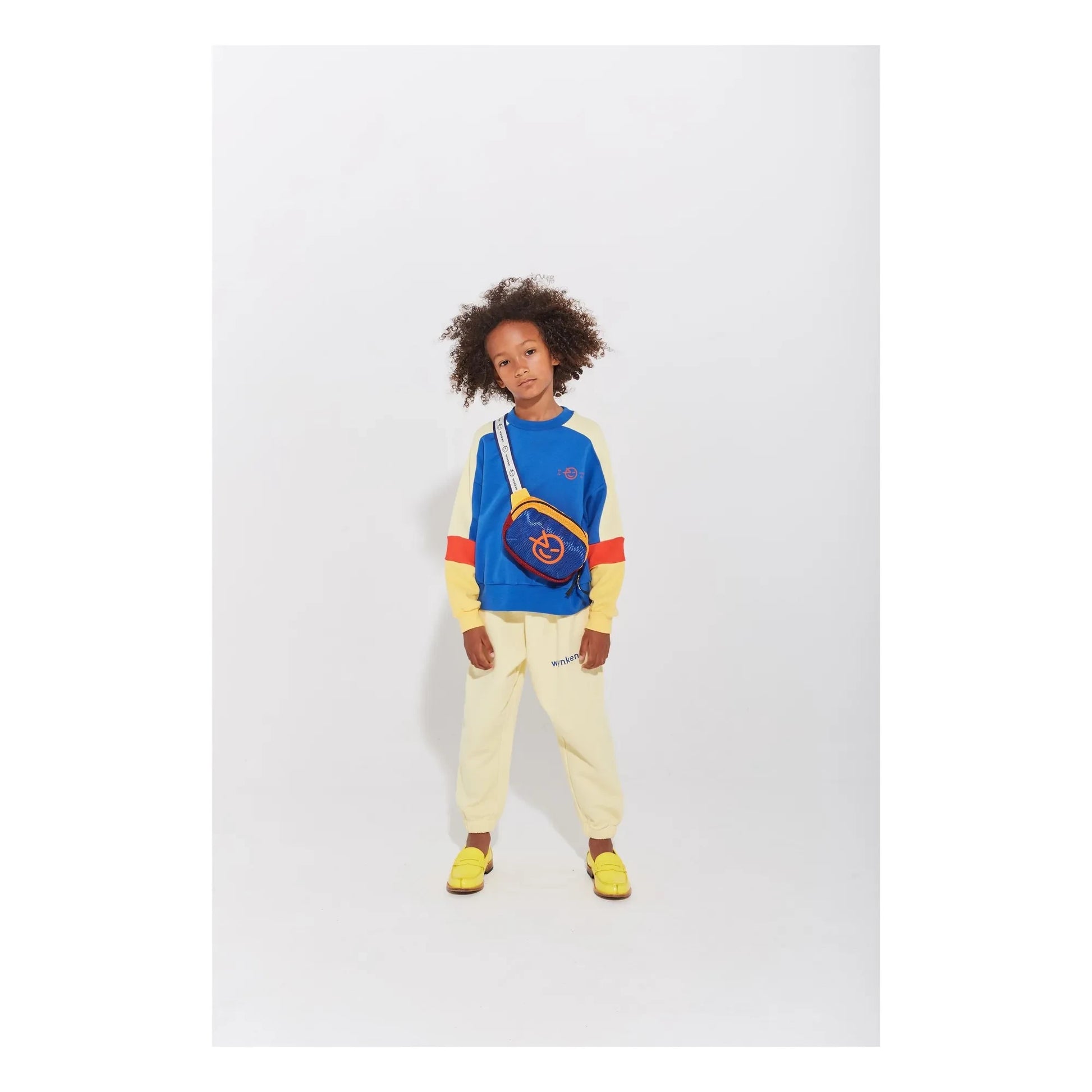 Wynken - Colorblock organic cotton sweatshirt | Dark Blue