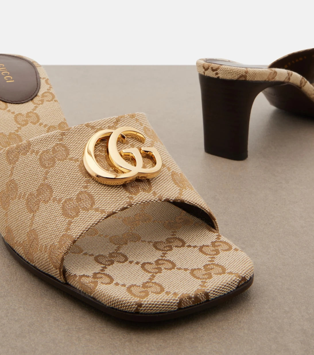 Gucci - Marmont Double G GG canvas mules