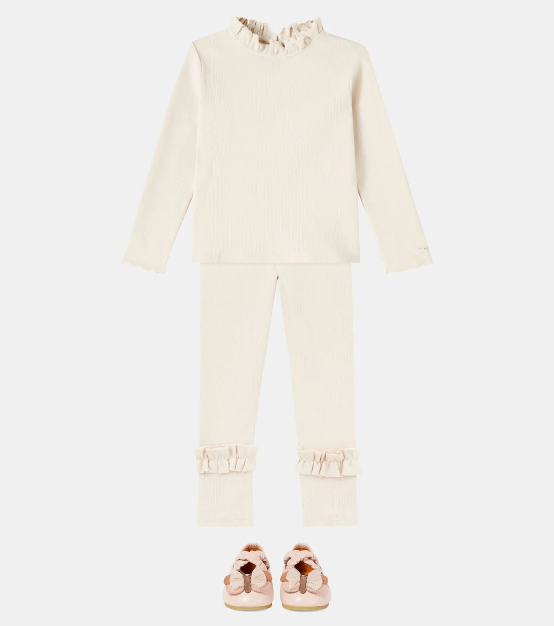 Donsje - Milah ruffled cotton-blend T-shirt