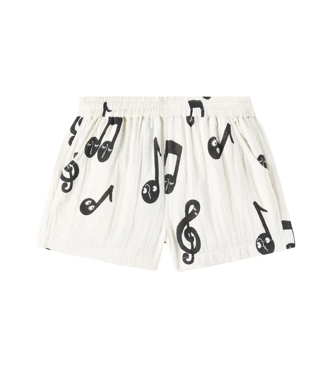 Mini Rodini - Note cotton muslin shorts