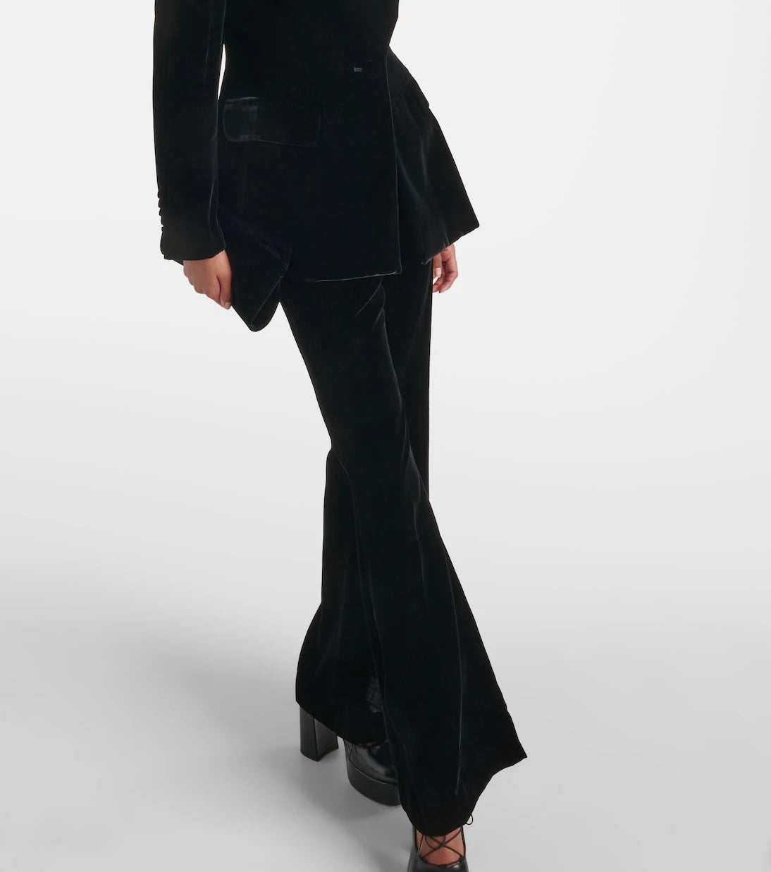 Nina Ricci - Velvet bootcut pants
