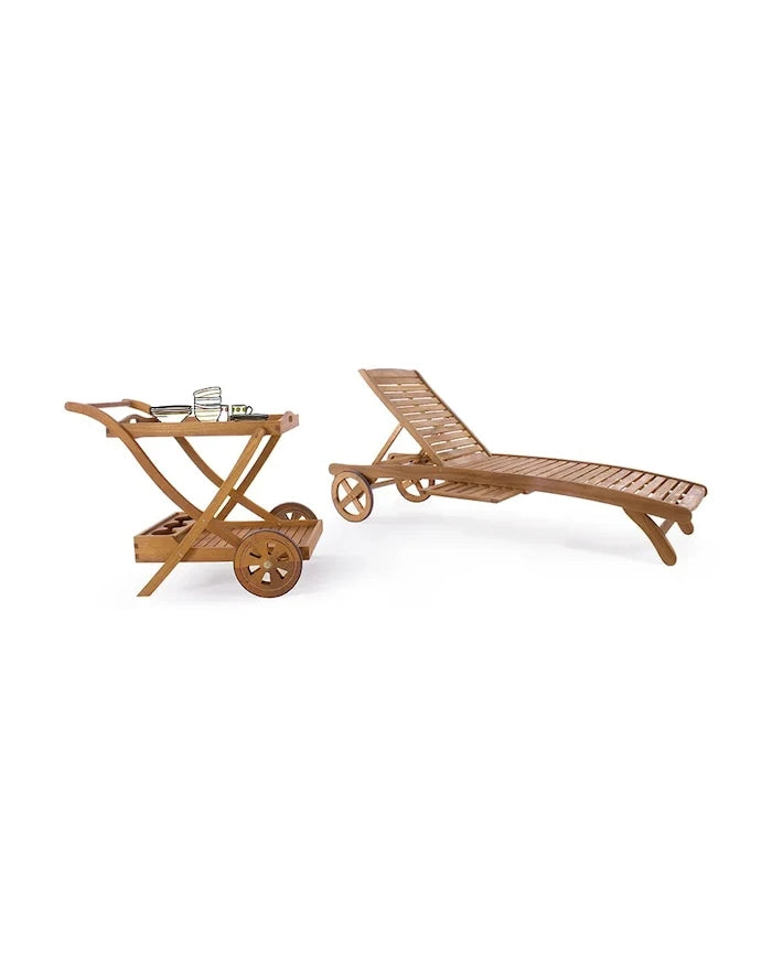 Bizzotto tekerlekli ahşap mobilya 89 x 56 x 76 cm