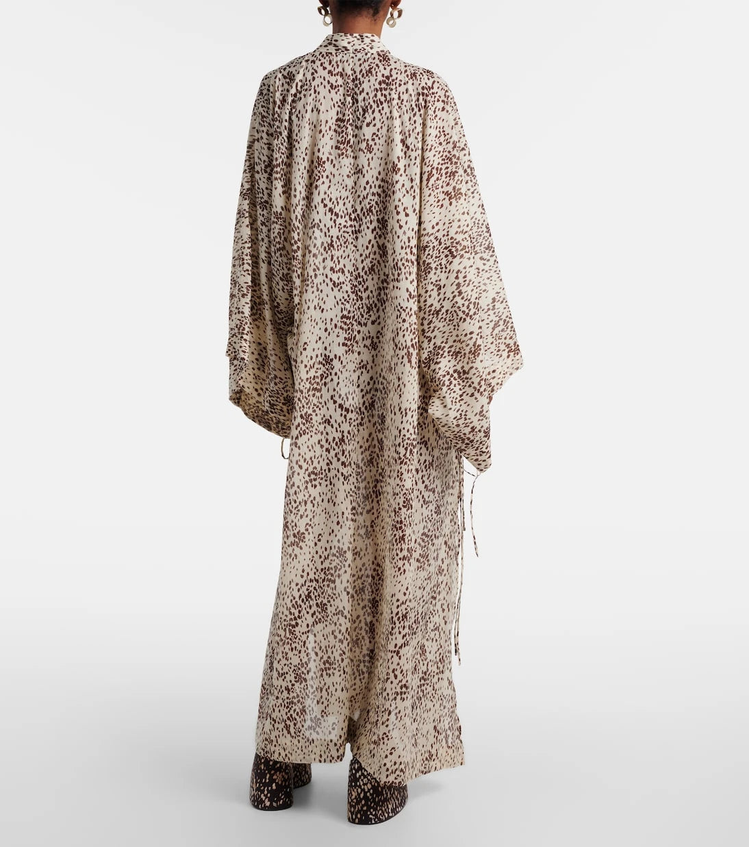 The Attico - Leopard-print cotton beach cover-up