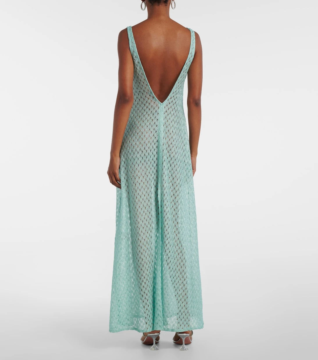 Missoni - فستان ماكسي من نسيج اللاميه المفتوح