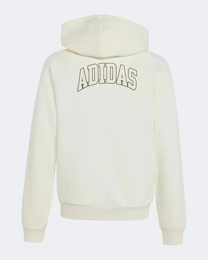 adidas çocuklar için pamuklu fermuarlı kapüşonlu sweatshirt