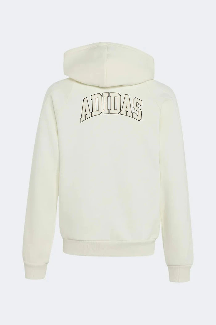 adidas çocuklar için pamuklu fermuarlı kapüşonlu sweatshirt
