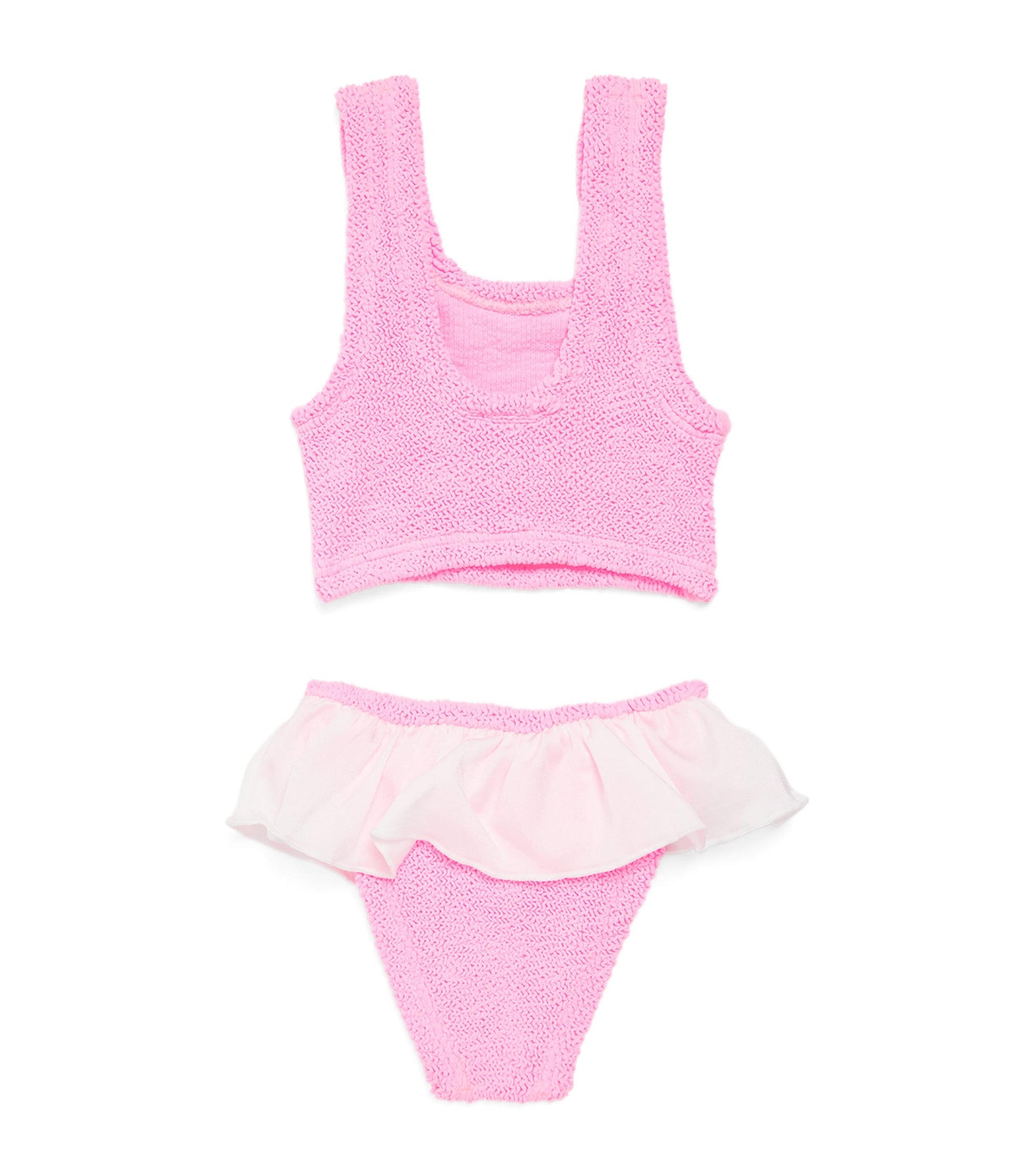 Hunza G Kids Frill-Detail Olive Bikini (7-12 Years)