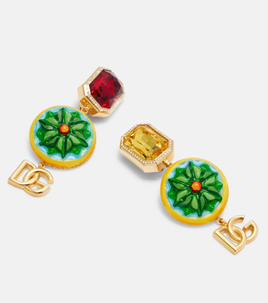 Dolce&Gabbana - DG embellished clip-on earrings