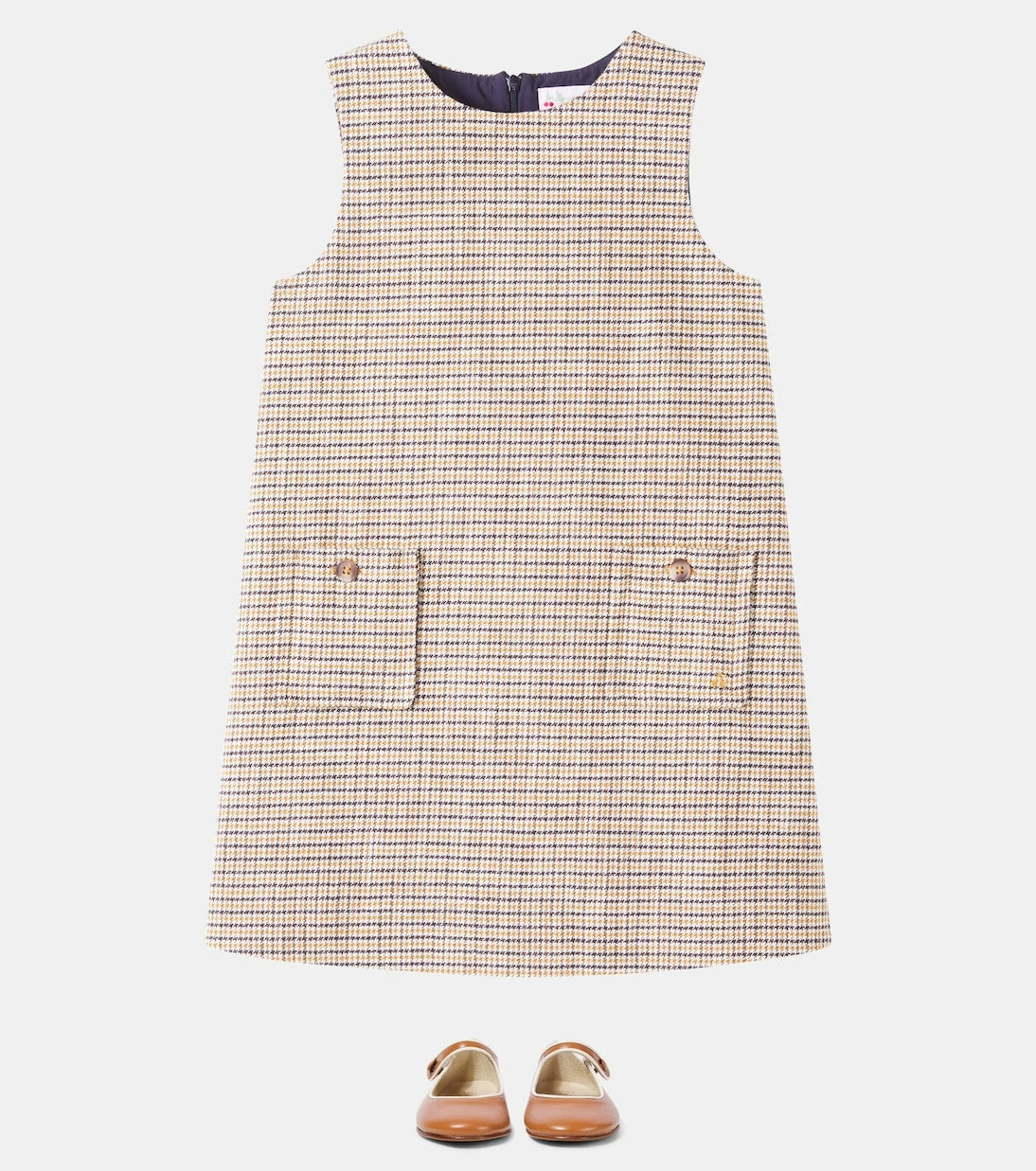 Bonpoint - Jinette cotton and wool-blend dress