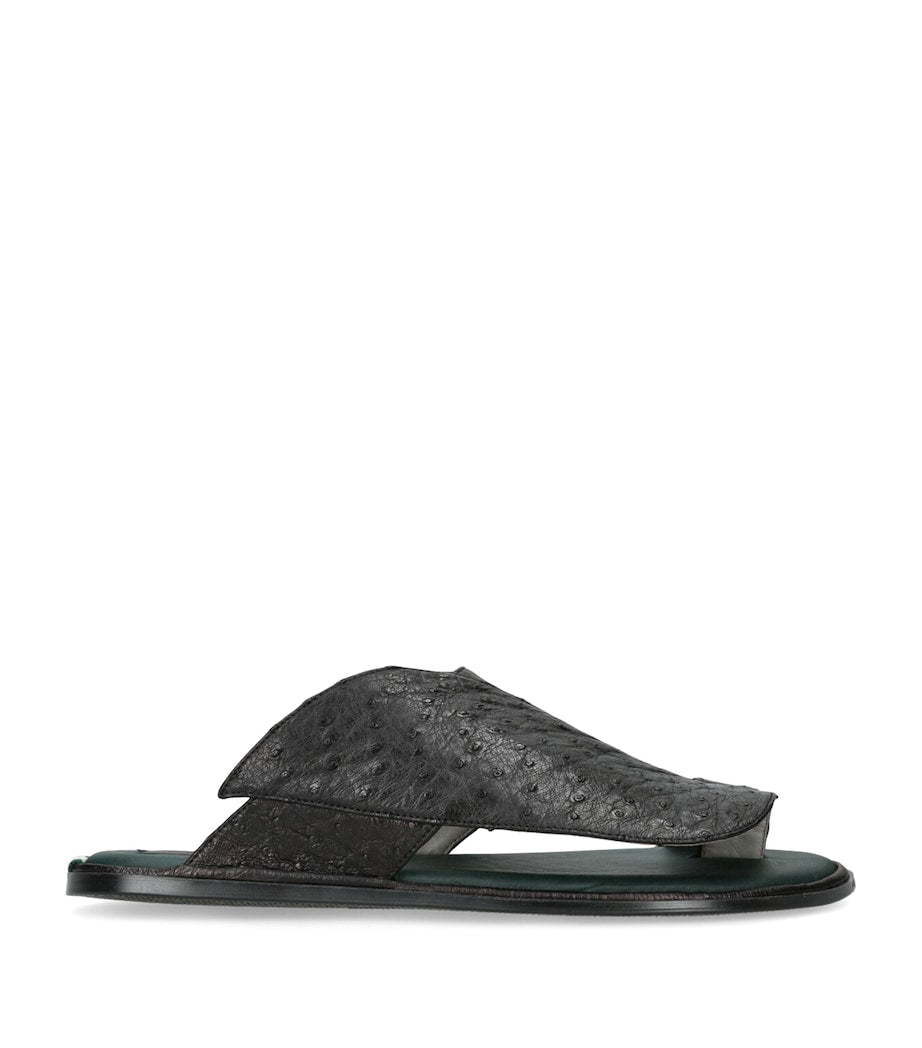 Brotini Lizard Leather Wave Sandals