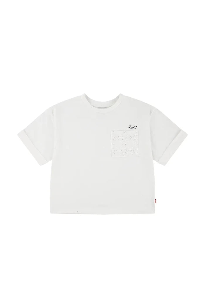 Детска тениска Levi's ROLL CUFF MEET AND GREET T