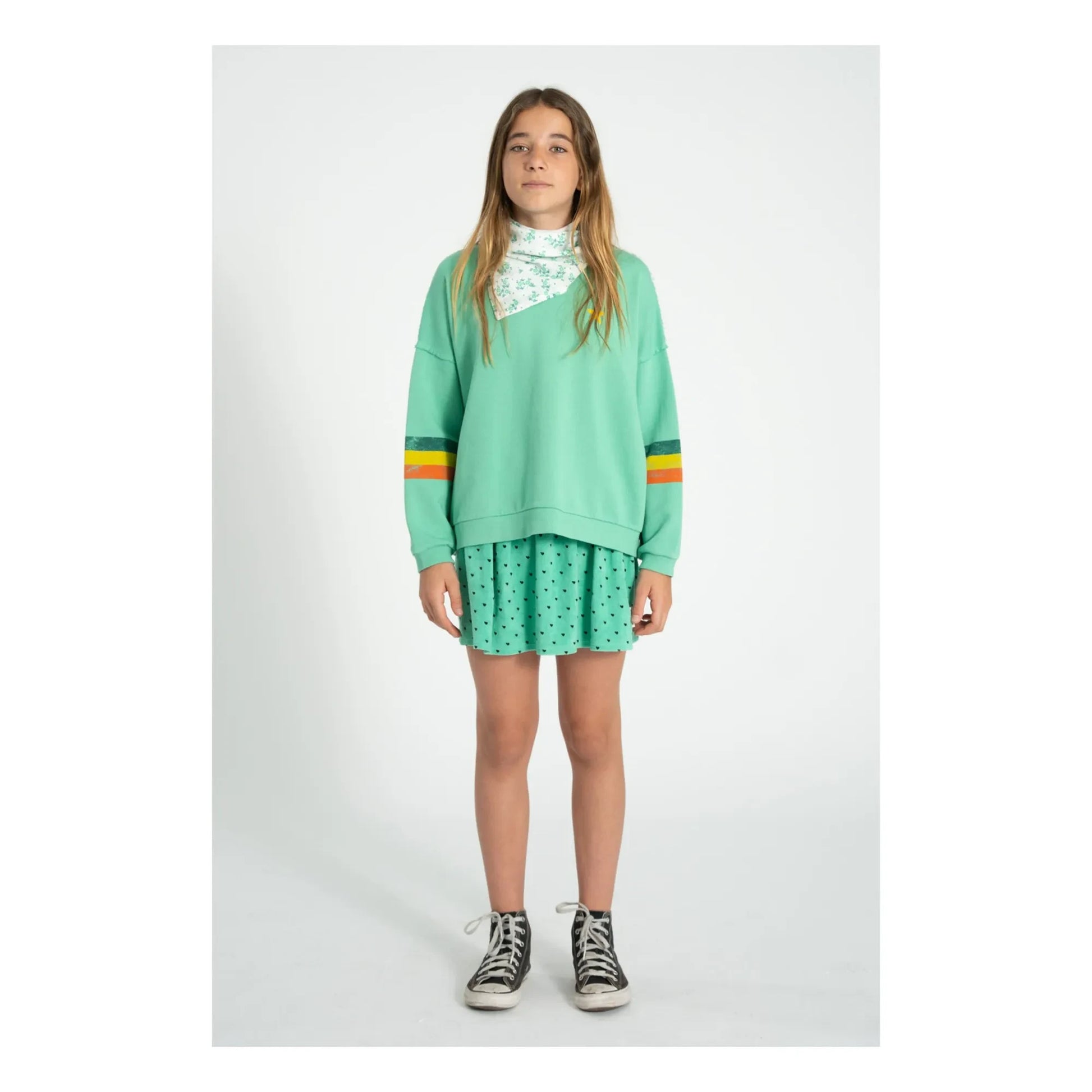 Piupiuchick - Striped Sweat Organic Cotton | Green