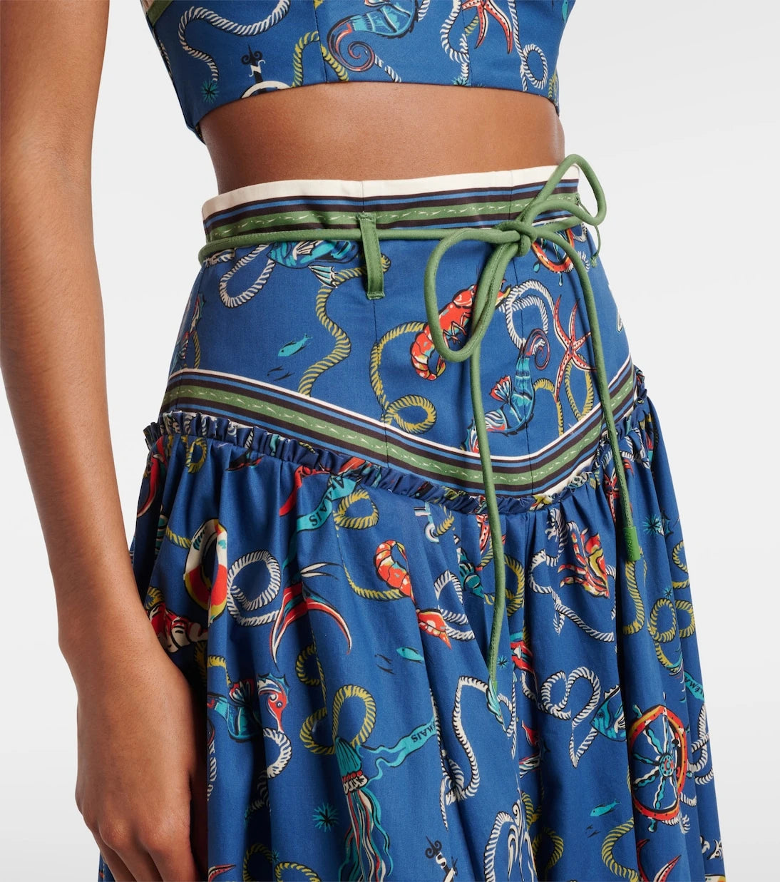 Alémais - Cove printed cotton maxi skirt