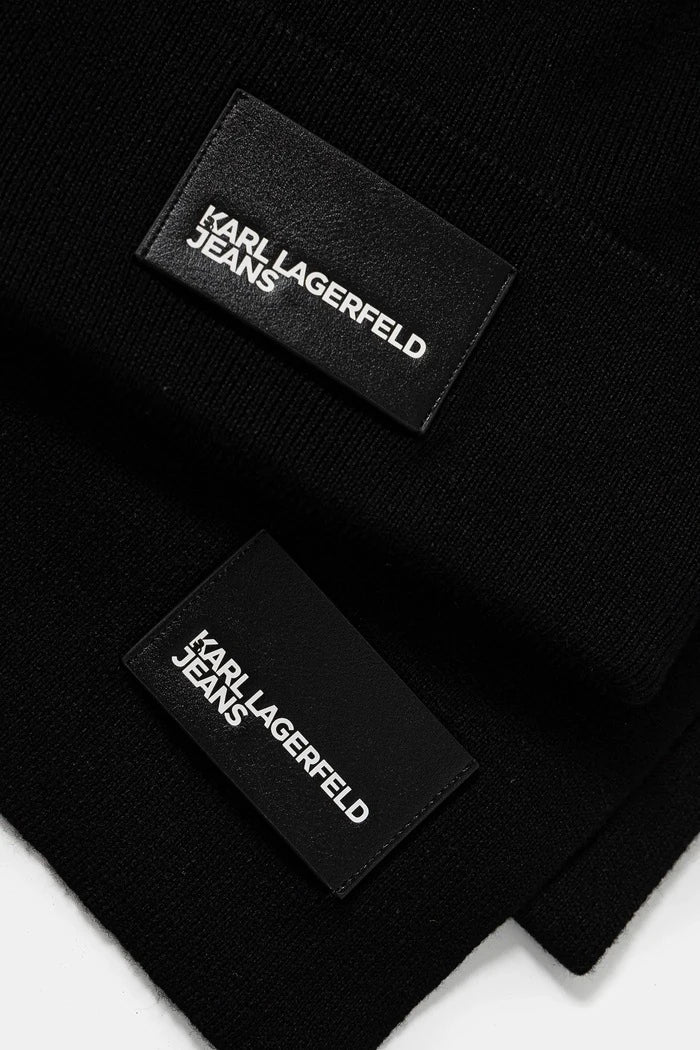 Karl Lagerfeld Jeans Yünlü Şapka ve Atkı