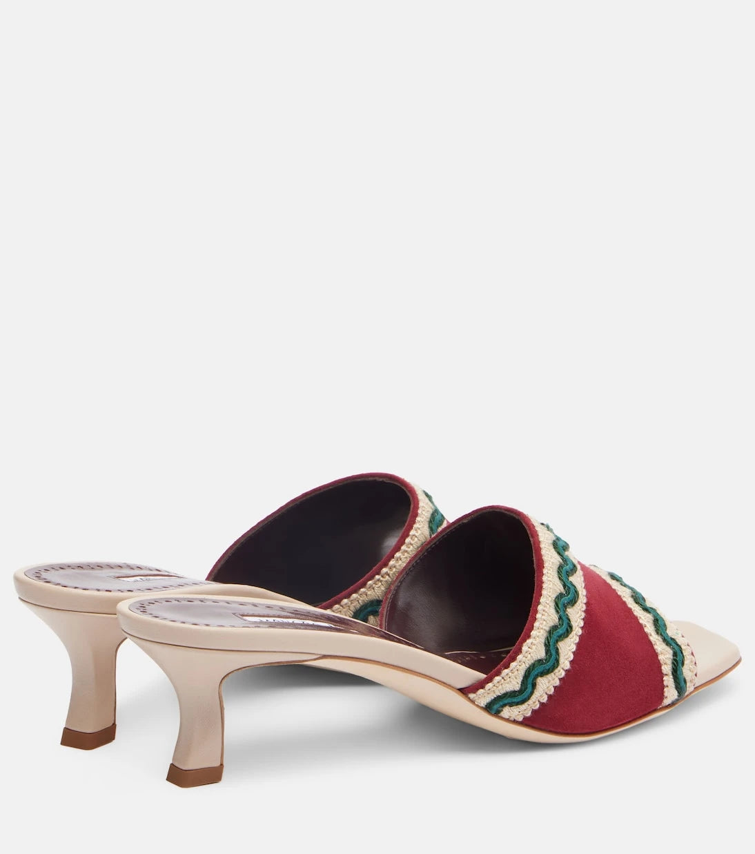 Manolo Blahnik - Marebis 50 embroidered suede mules