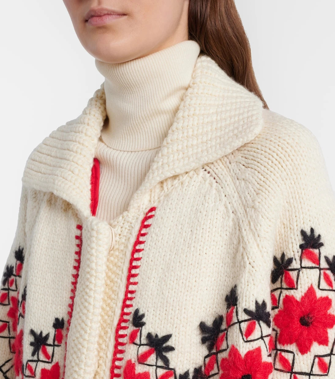 Moncler Grenoble - Embroidered wool-blend cardigan