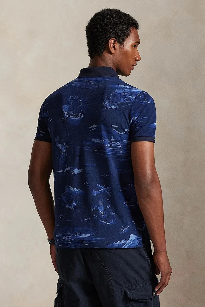 Памучна тениска с яка Polo Ralph Lauren