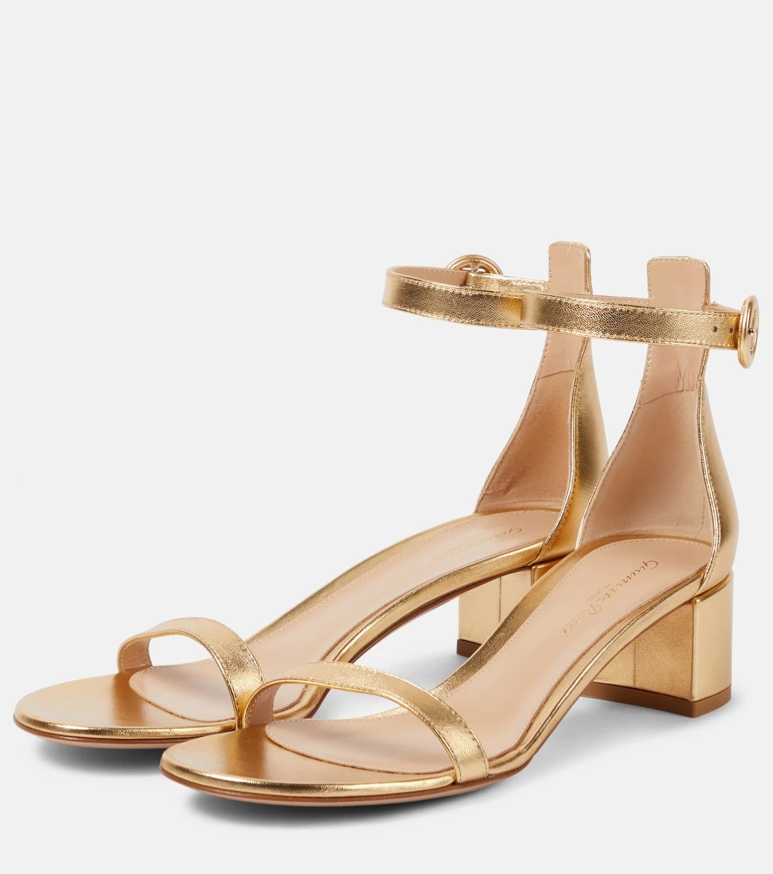 Gianvito Rossi - Gaeta 45 metallic leather sandals