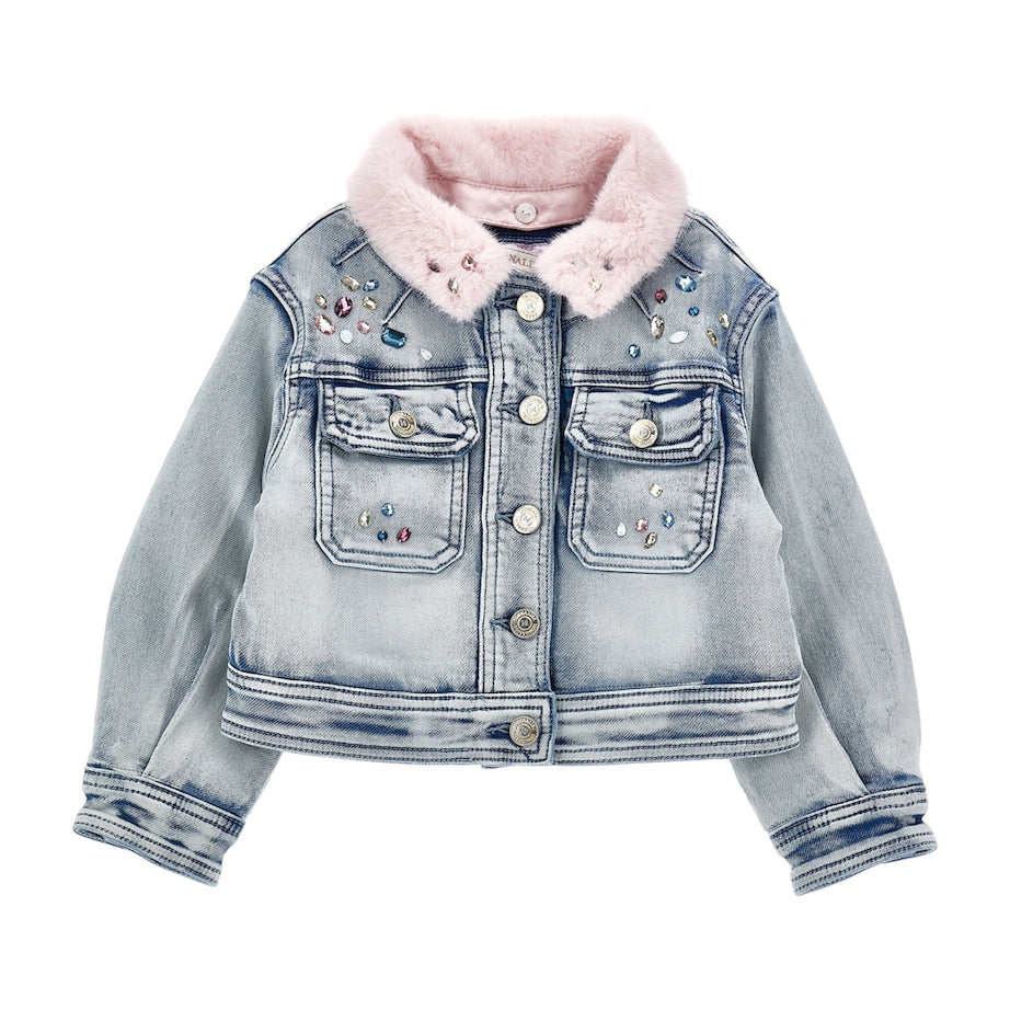 Denim Embellished Jacket (2-12 Years)