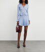 Self-Portrait Blue Pointelle Knit Mini Dress