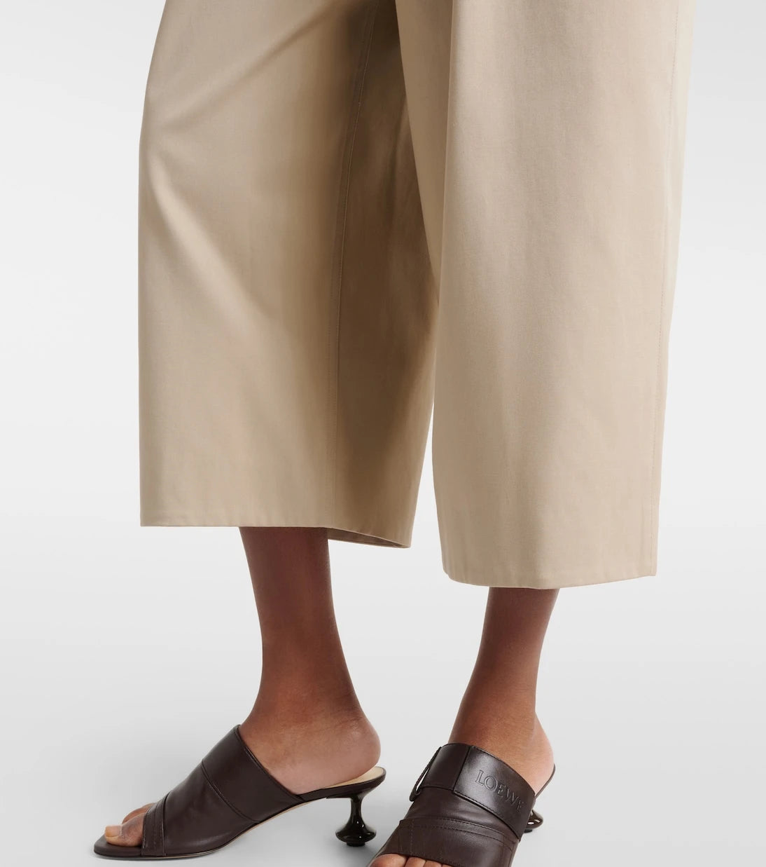 Loewe - Cotton and silk cropped pants