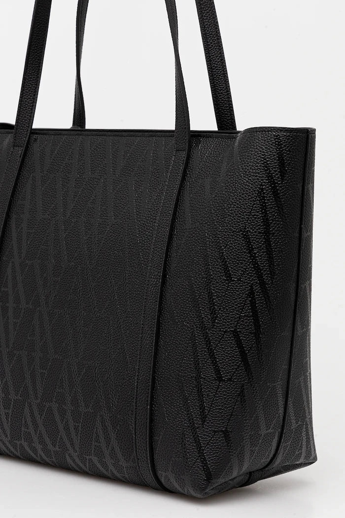 Armani Exchange suni deri kadın shopping çanta