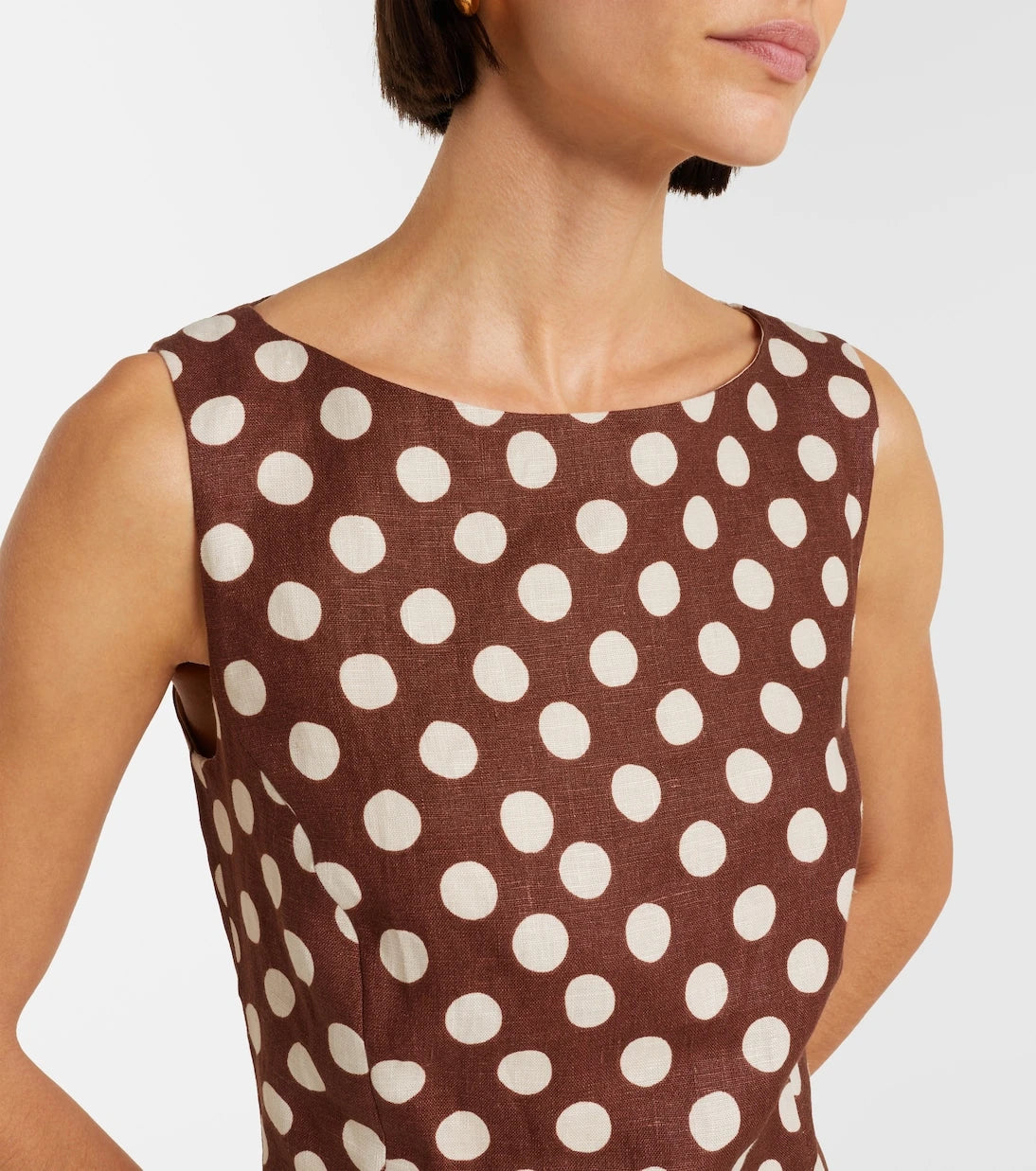 Faithfull - Lydie polka-dot linen minidress