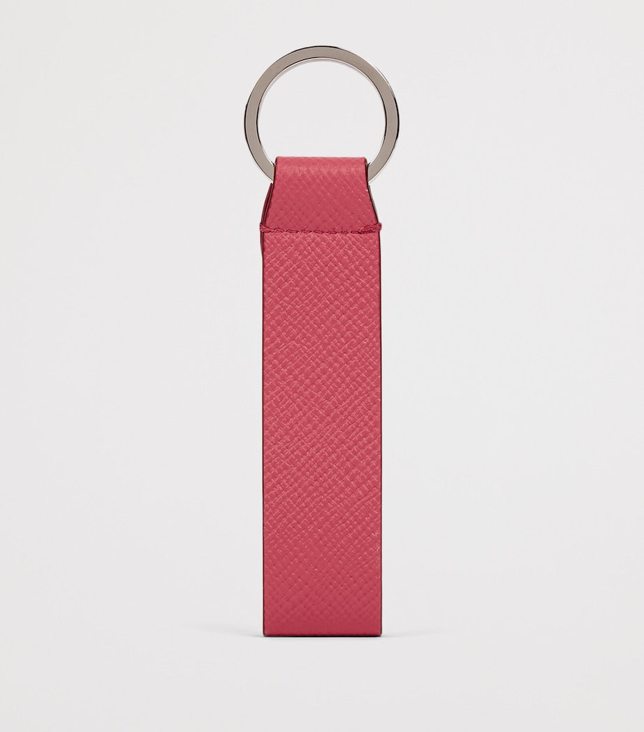Pink Panama Leather Keyring