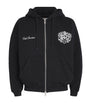 Black Collegiate Crest Zip-Up Hoodie