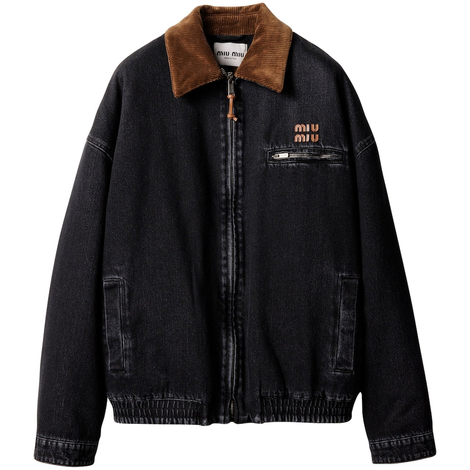 Black Logo Denim Jacket