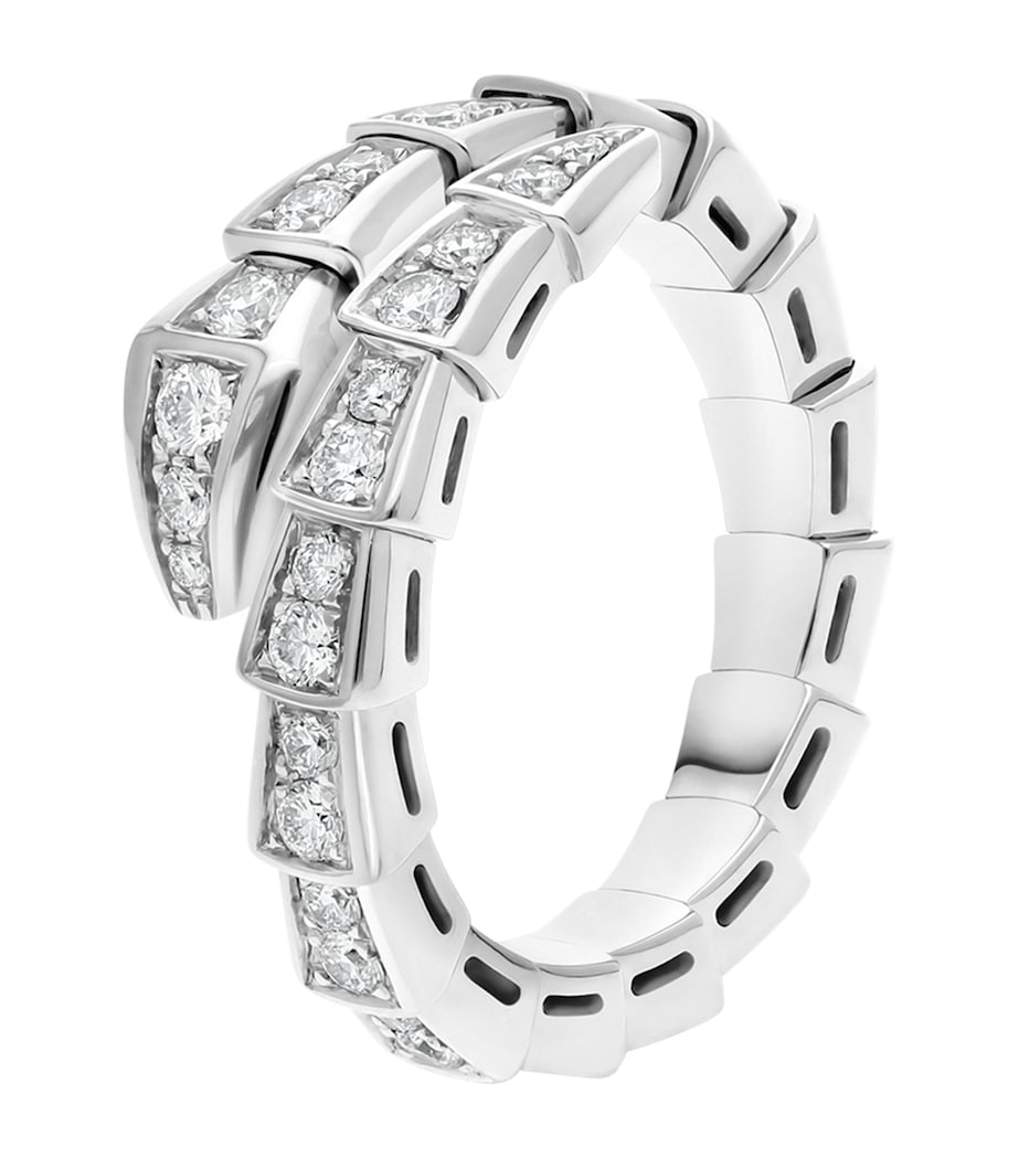 White Gold and Diamond Serpenti Viper Ring