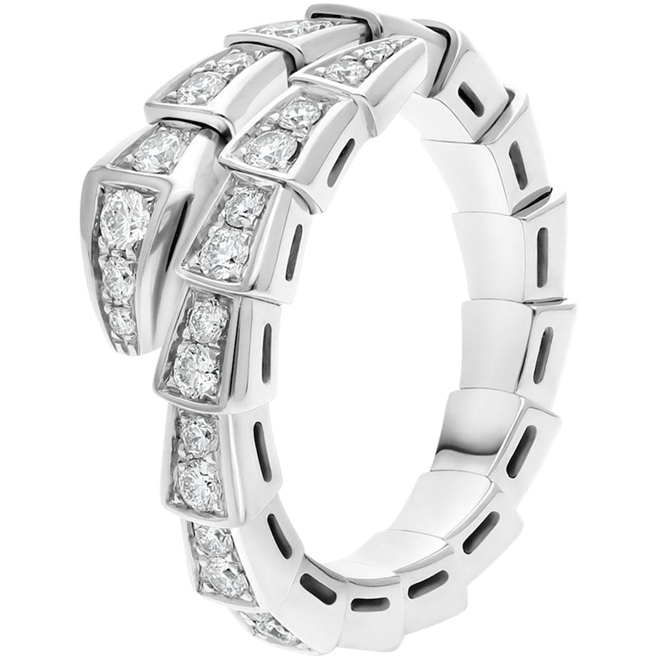 White Gold and Diamond Serpenti Viper Ring