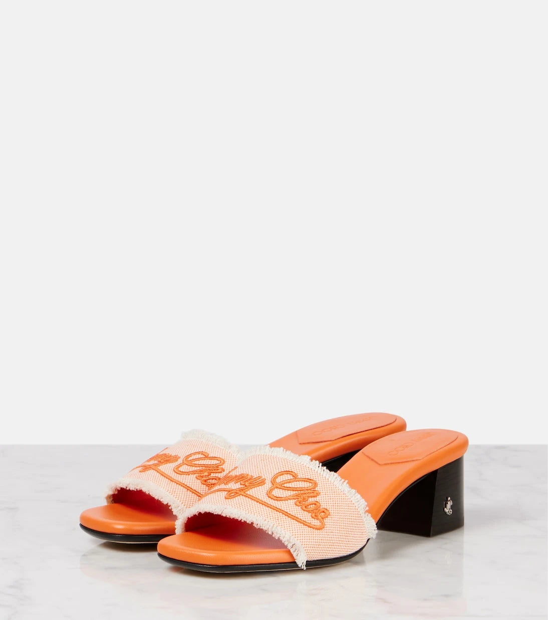 Jimmy Choo - Joa 45 embroidered canvas mules