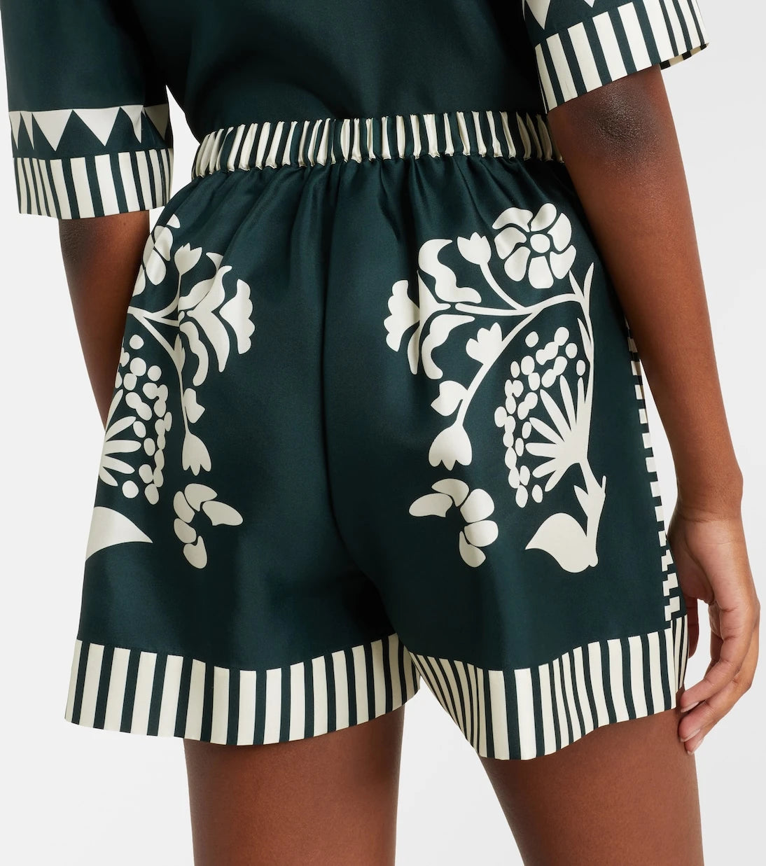 Eres - Arjun printed silk twill shorts