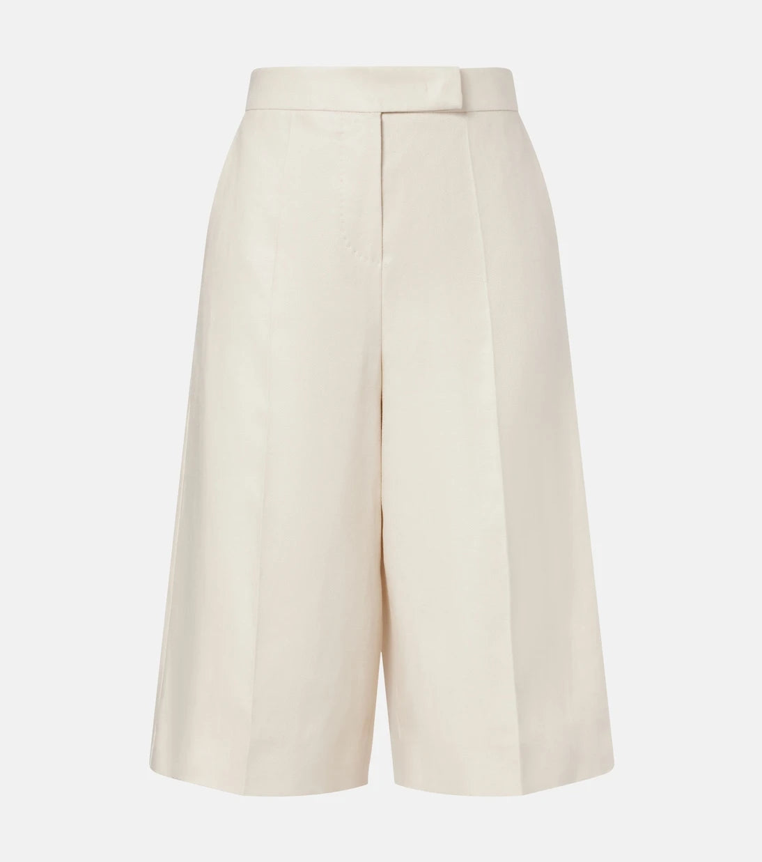 Max Mara - Kaki linen wide-leg Bermuda shorts
