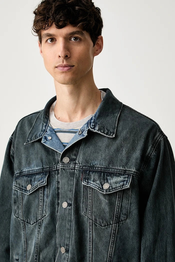 Levi's erkek pamuklu kot ceket RELAXED FIT
