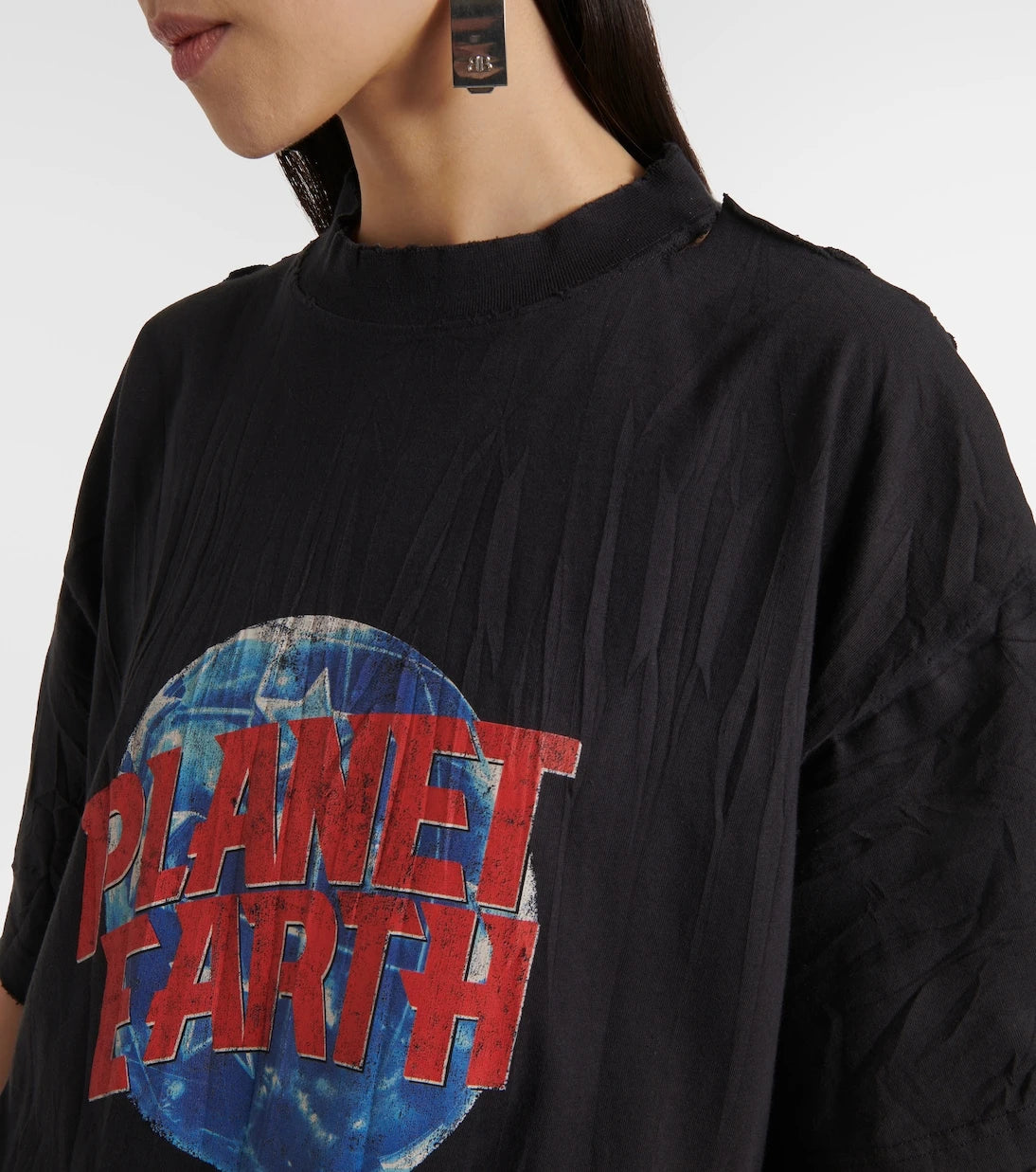 Balenciaga - Planet Earth cotton jersey T-shirt