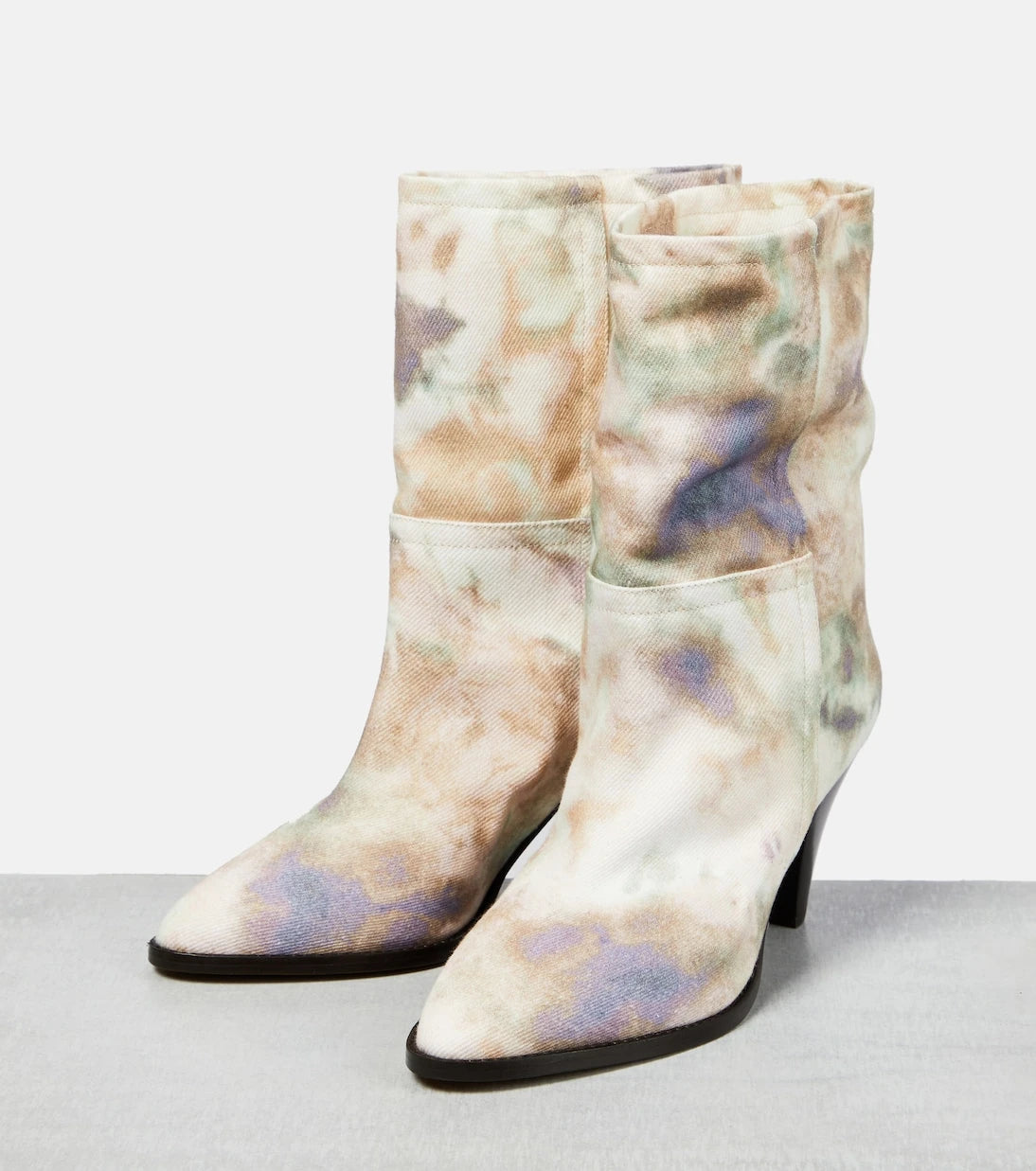 Isabel Marant - Rouxa printed canvas ankle boots