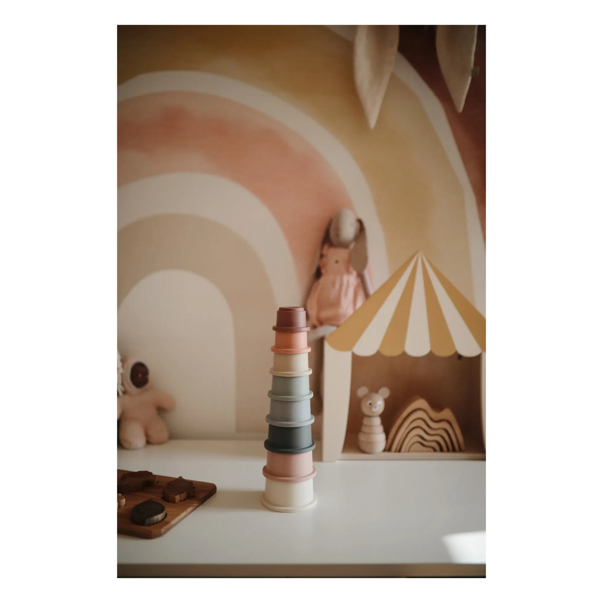 Mushie - Stacking Toy | Multicoloured