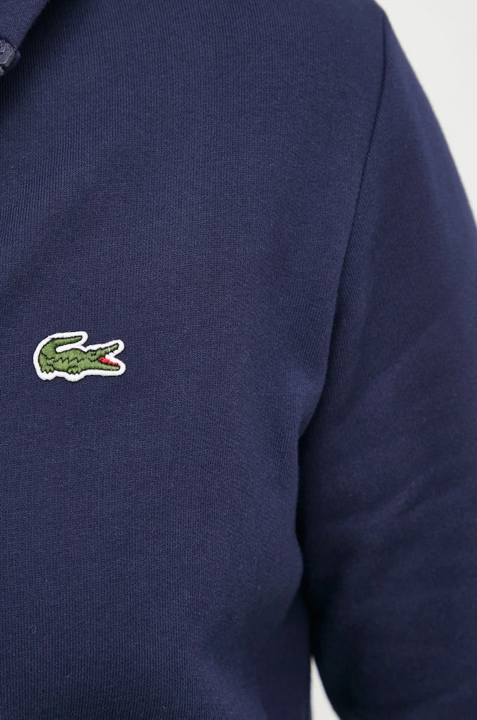 Pamuklu kapüşonlu erkek Lacoste sweatshirt