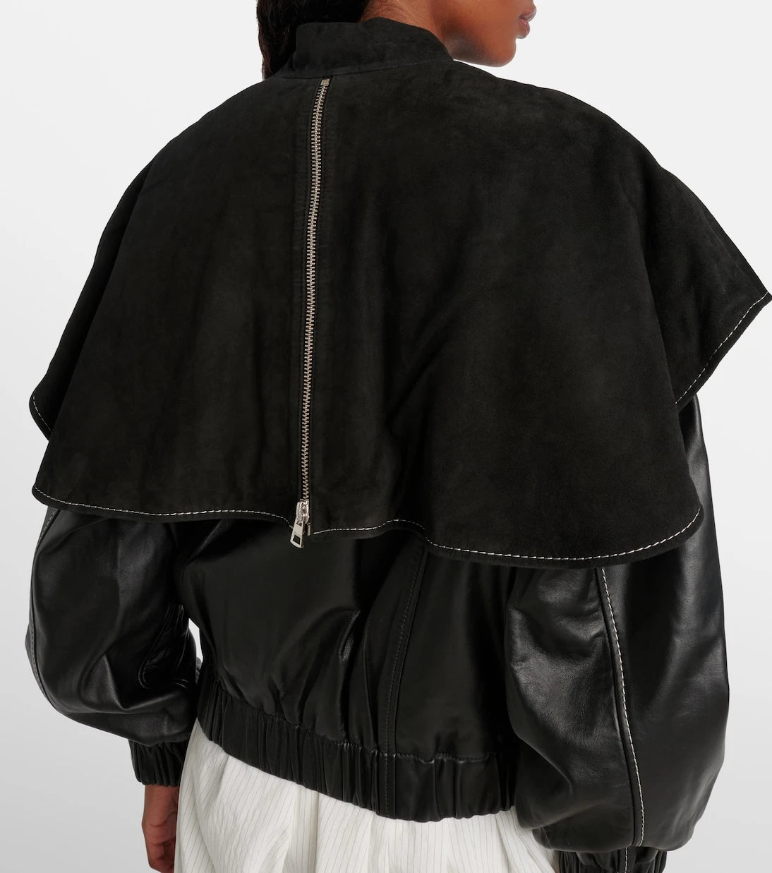 JW Anderson - Caped leather jacket