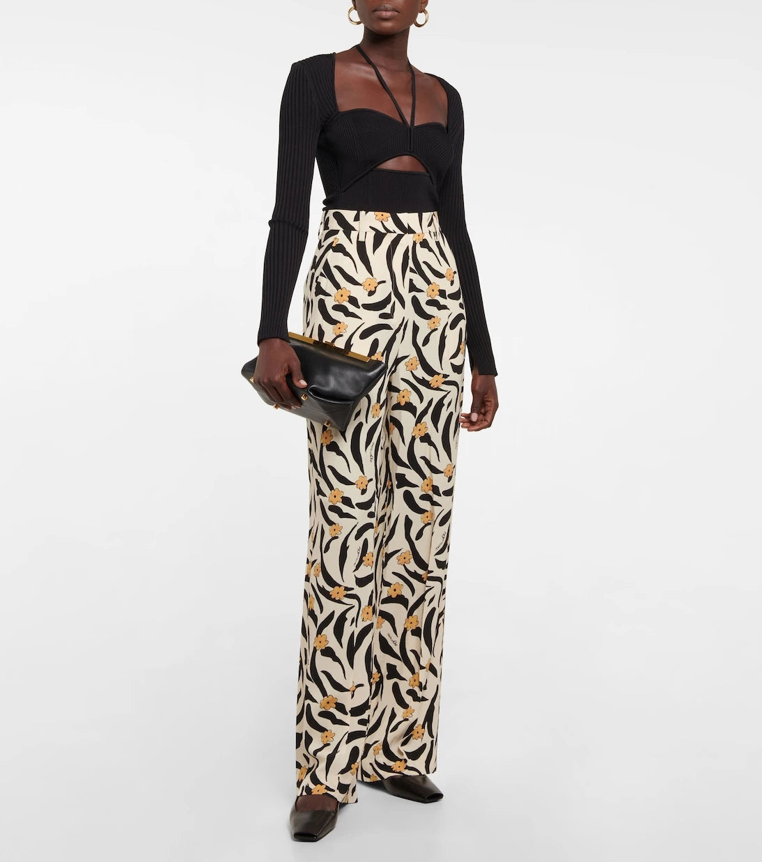 Nanushka - Lanai floral high-rise straight pants
