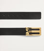 Victoria Beckham Black Jumbo Leather Frame Belt