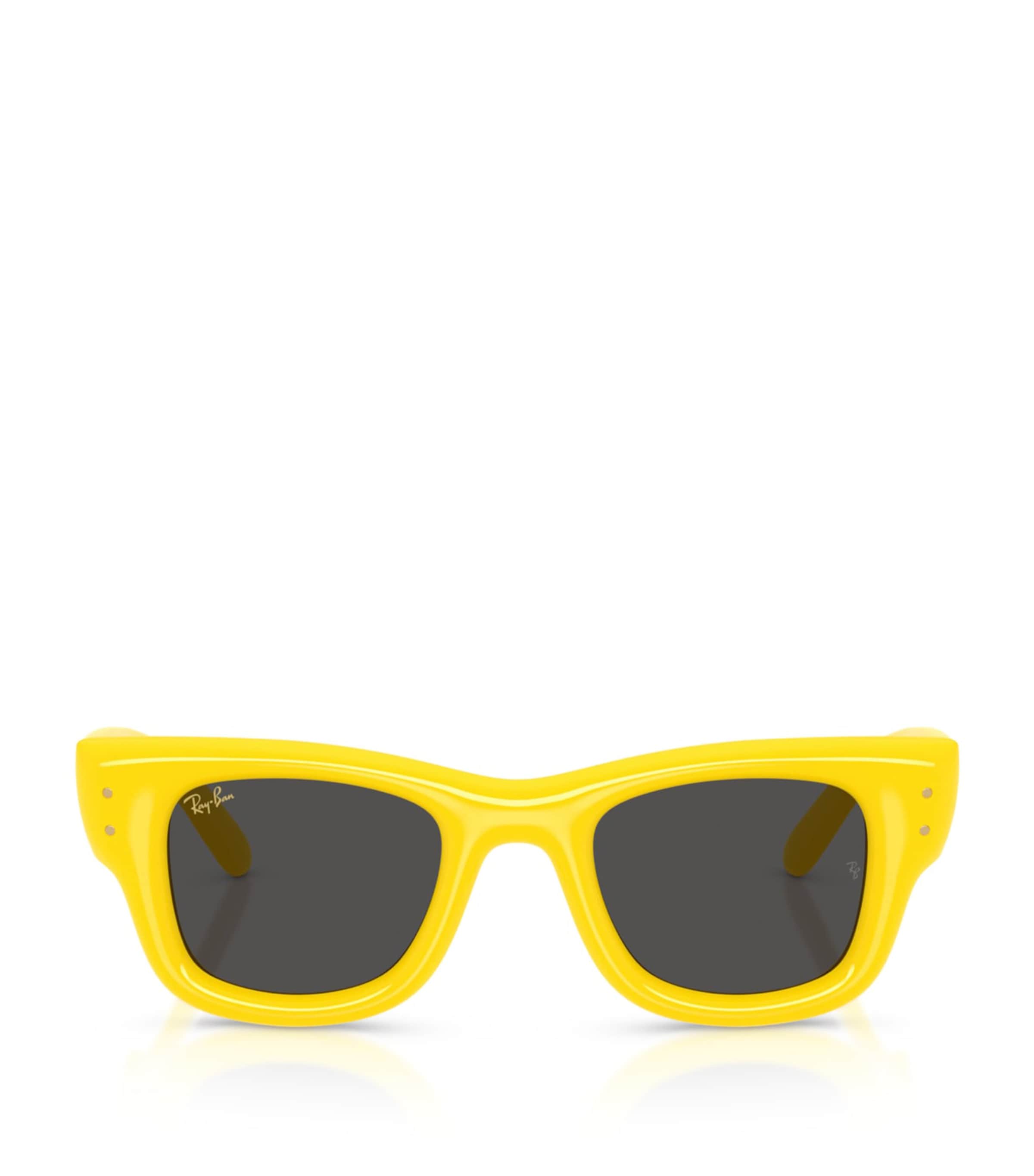 Ray-Ban Yellow Nylon Puffer Square Wayfairer Sunglasses